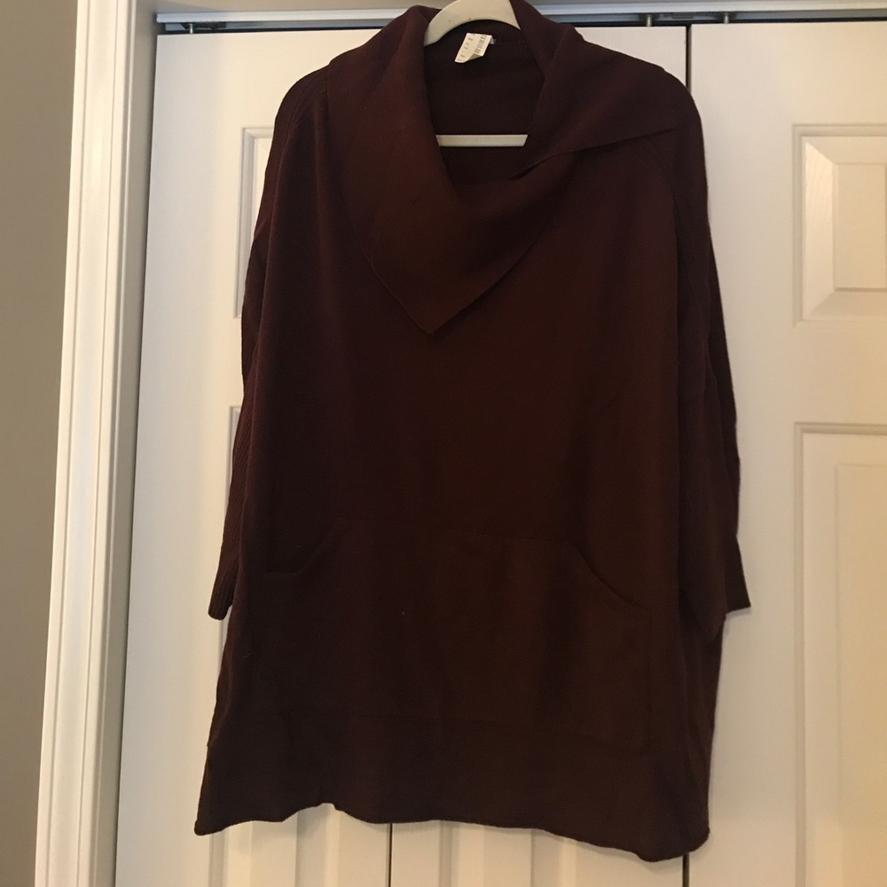 Cowl Neck Maroon Sweater