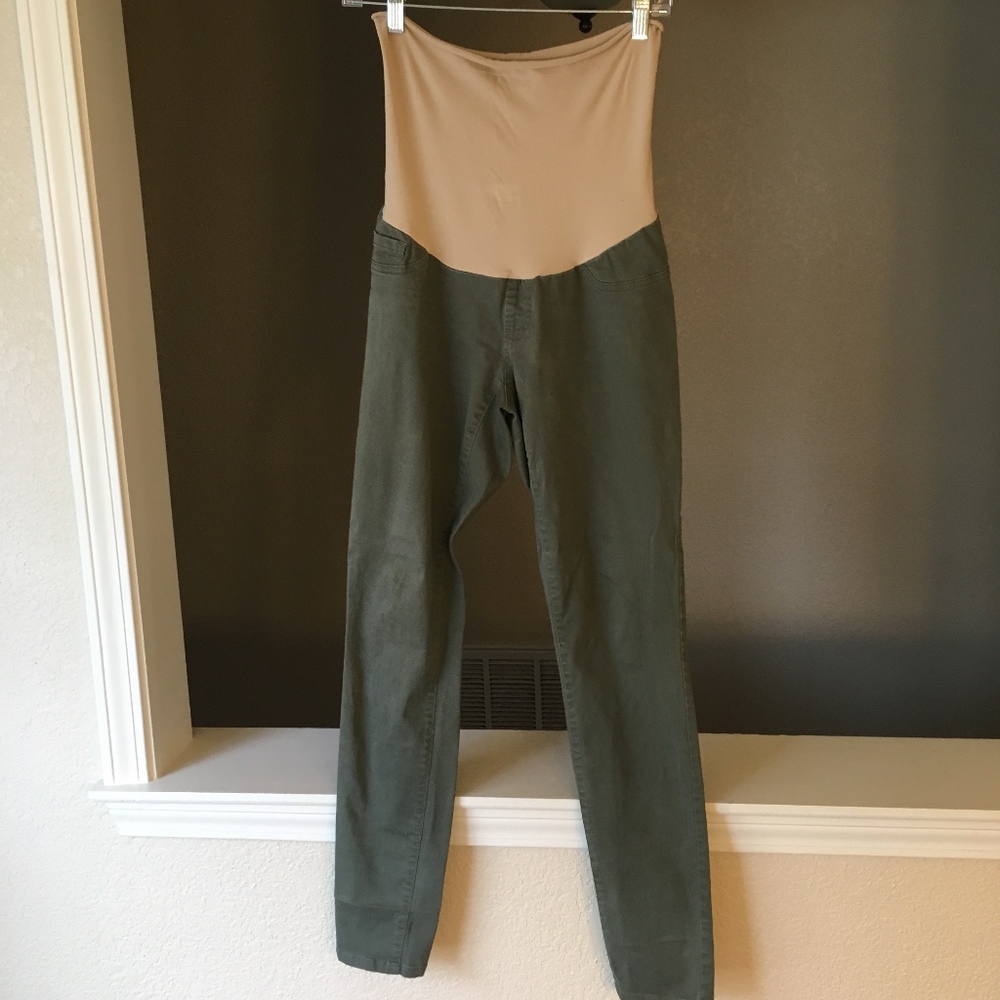 Olive Skinny Maternity Pants
