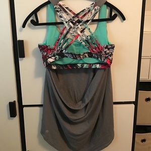 Lululemon built in sports bra tank top