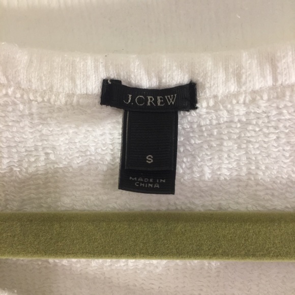 J Crew Oui Mon Cherie White Sweatshirt, Small - Picture 5 of 6