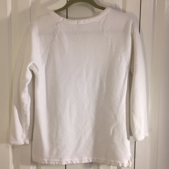 J Crew Oui Mon Cherie White Sweatshirt, Small - Picture 6 of 6