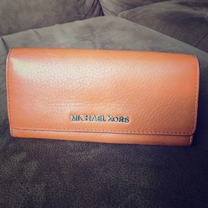 Orange Authentic Michael Kors Wallet