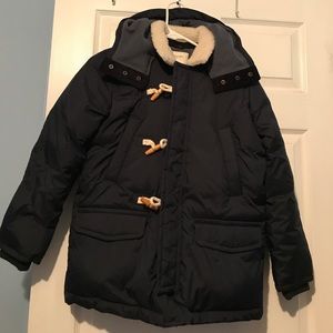J.crew Navy Blue Heavy winter coat never worn