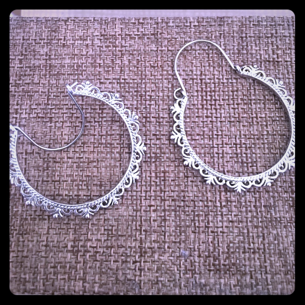 Silver earrings