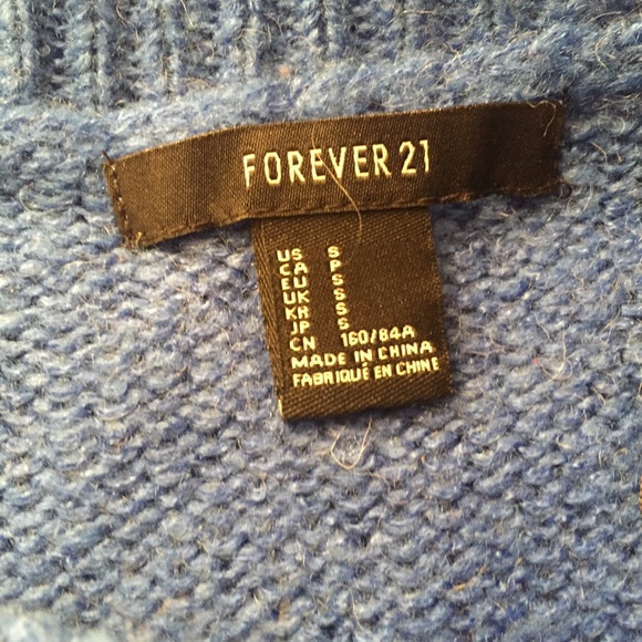 Blue forever 21 number sweater-S - Picture 6 of 6
