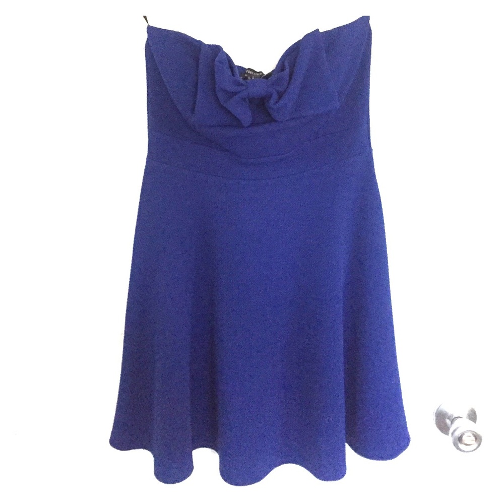 Strapless Royal Blue Dress
