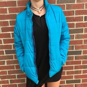 Blue puffy  jacket