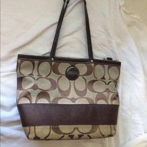 Authentic brown Coach purse