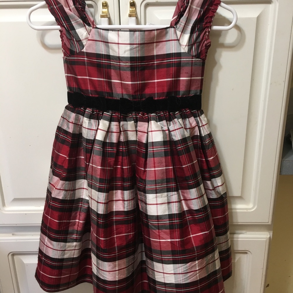 NWOT Silk Taffeta Girl’s Plaid Dress