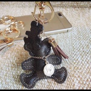 Teddy Bear bag charm keychain brown