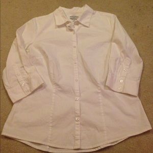 White button down blouse