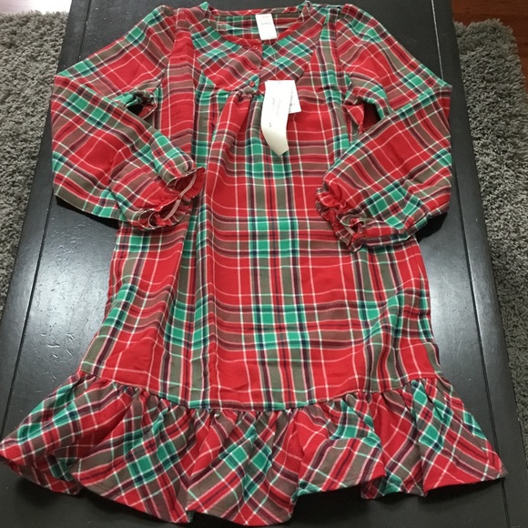 NWT GYMBOREE Plaid Nightgown Pajama Girls Christmas Holiday 10//12