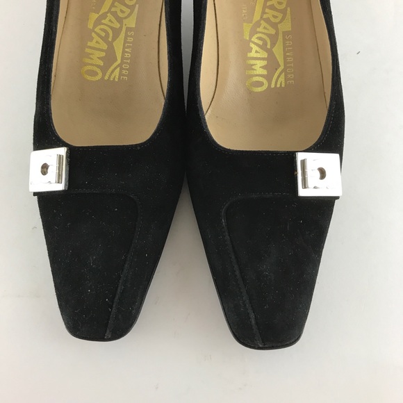 Salvatore Ferragamo Black Suede Shoes - Picture 3 of 8