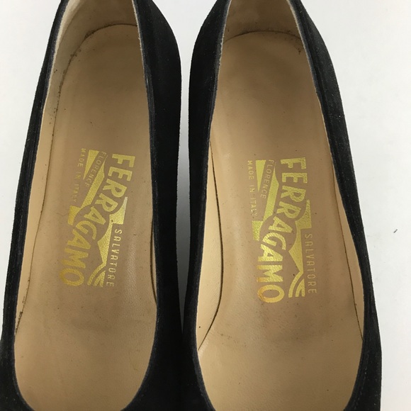 Salvatore Ferragamo Black Suede Shoes - Picture 4 of 8