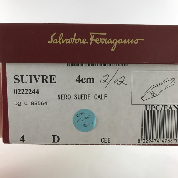 Salvatore Ferragamo Black Suede Shoes - Picture 7 of 8