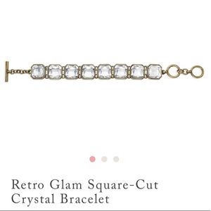 Retro Glam Square-Cut Crystal Bracelet