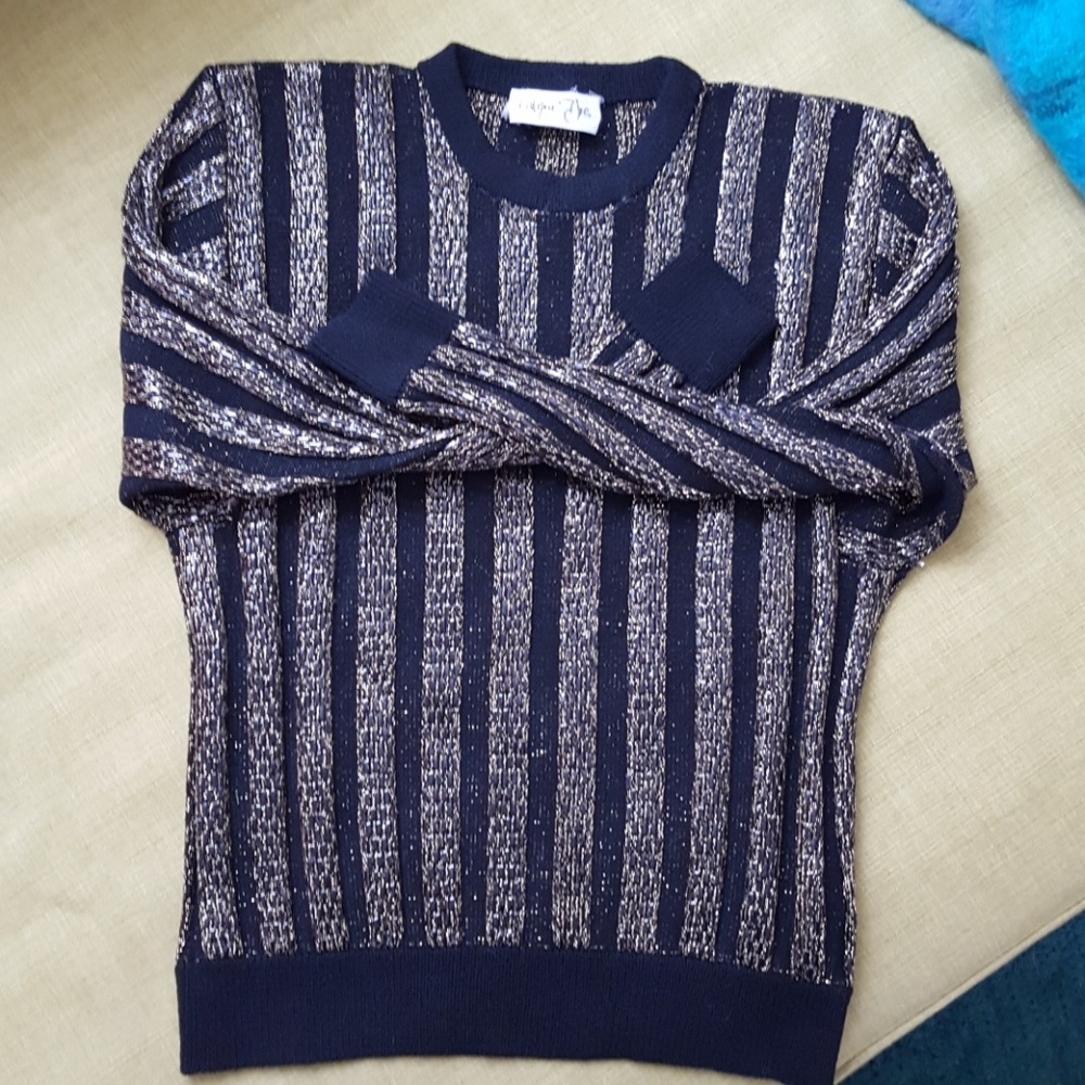 St John Black/Gold L/S Sweater M