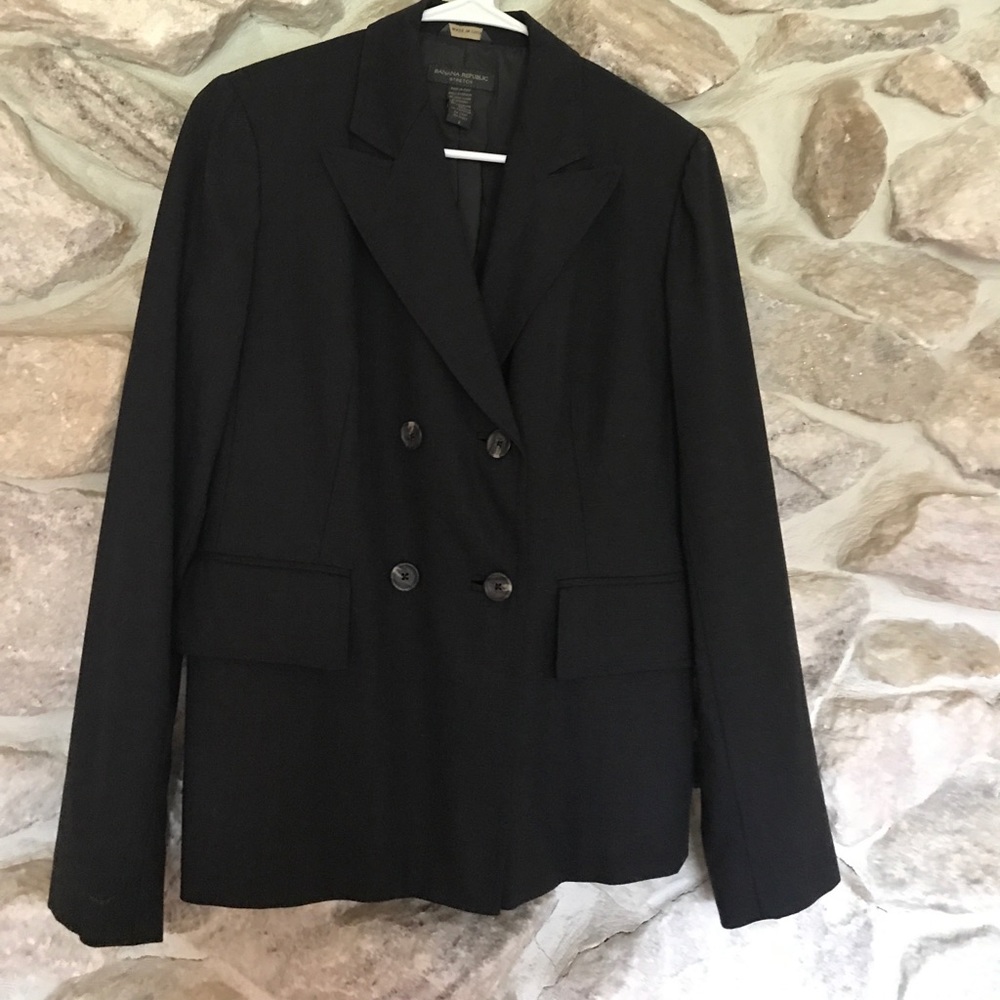 Banana Republic Charcoal Gray Boyfriend Blazer