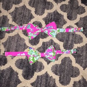Lilly Pulitzer father and son bow ties