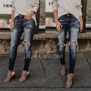 Jeans - Distressed jeans denim skinny 0-15 Jeans - Distressed jeans denim skinny 0-15