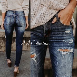 Jeans - Distressed jeans denim skinny 0-15 Jeans - Distressed jeans denim skinny 0-15