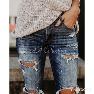 Jeans - Distressed jeans denim skinny 0-15 Jeans - Distressed jeans denim skinny 0-15