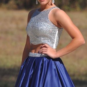 two piece Navy Homecoming dress size 4