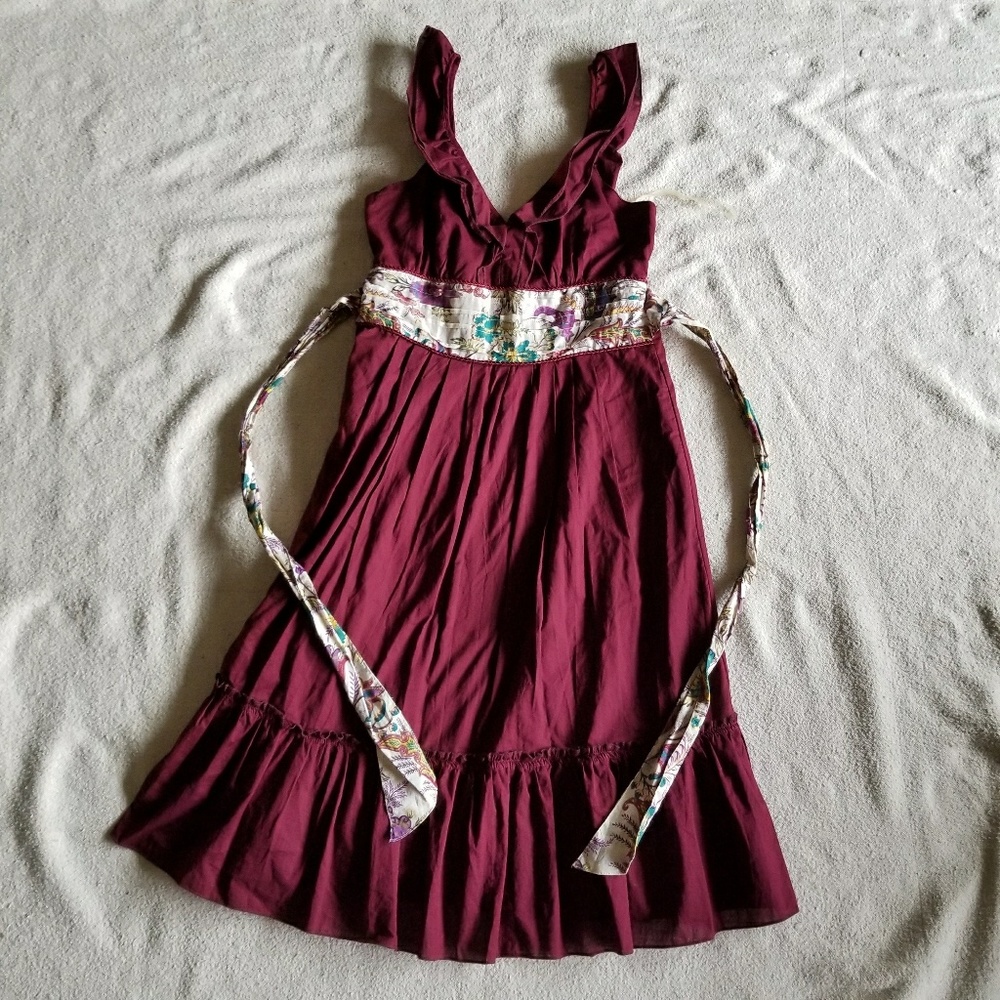 Forever 21 Boho Style Wrap Around Floral Dress Sm