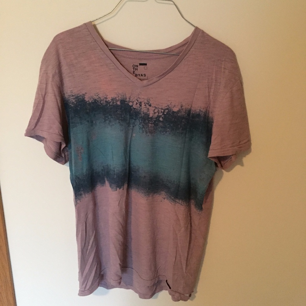 Purple & Blue V-Neck