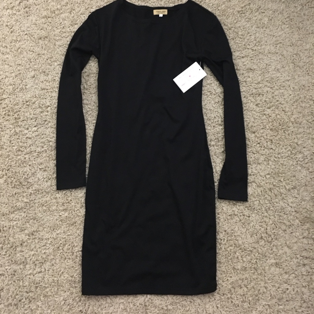 PINK LILY BOUTIQUE PIKO BLACK DRESS SMALL