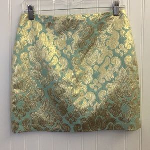 J. Crew Metallic Mini Skirt