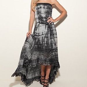 GUESS Strapless Silk Maxi Dress XS