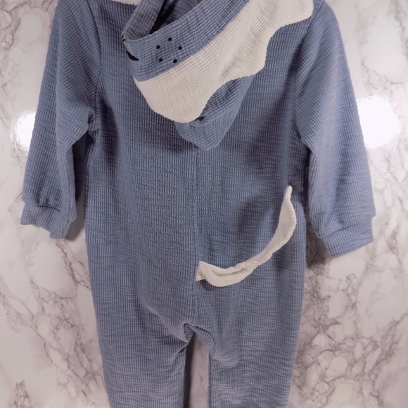 Blue Zippered Hooded Bodysuit.  Kids.   :) - Picture 2 of 5