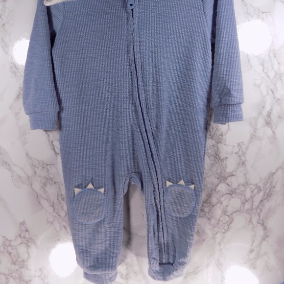 Blue Zippered Hooded Bodysuit.  Kids.   :) - Picture 4 of 5