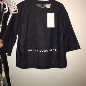 DKNY - INSERT LOGO HERE - BOXY SHIRT NWT!!