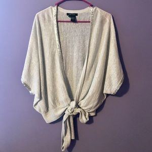 Karen Kane Silver and Sequin Blouse