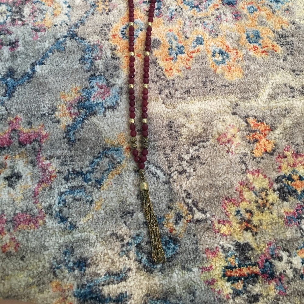 Lucky brand tassel long necklace
