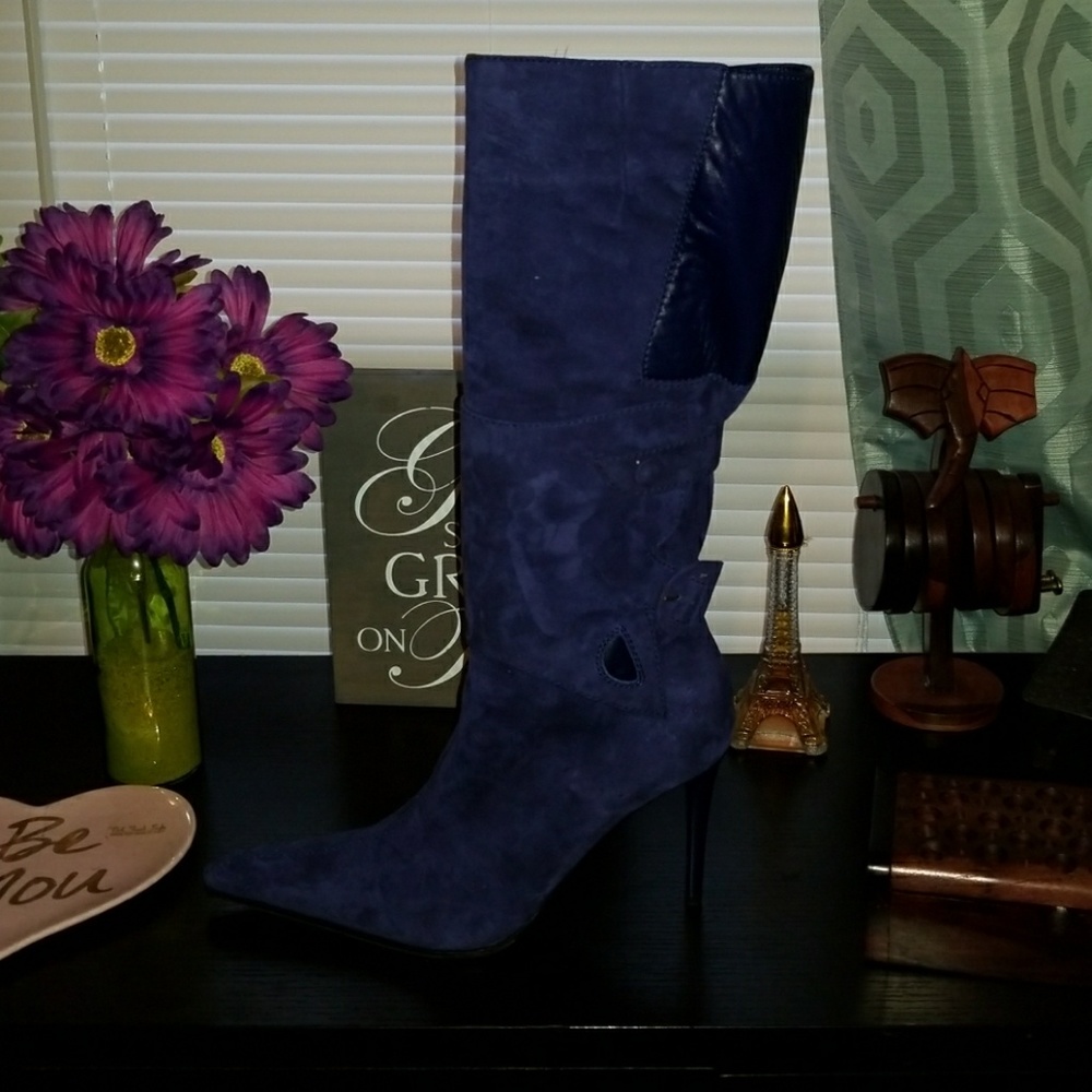 Bluish Purple Boots