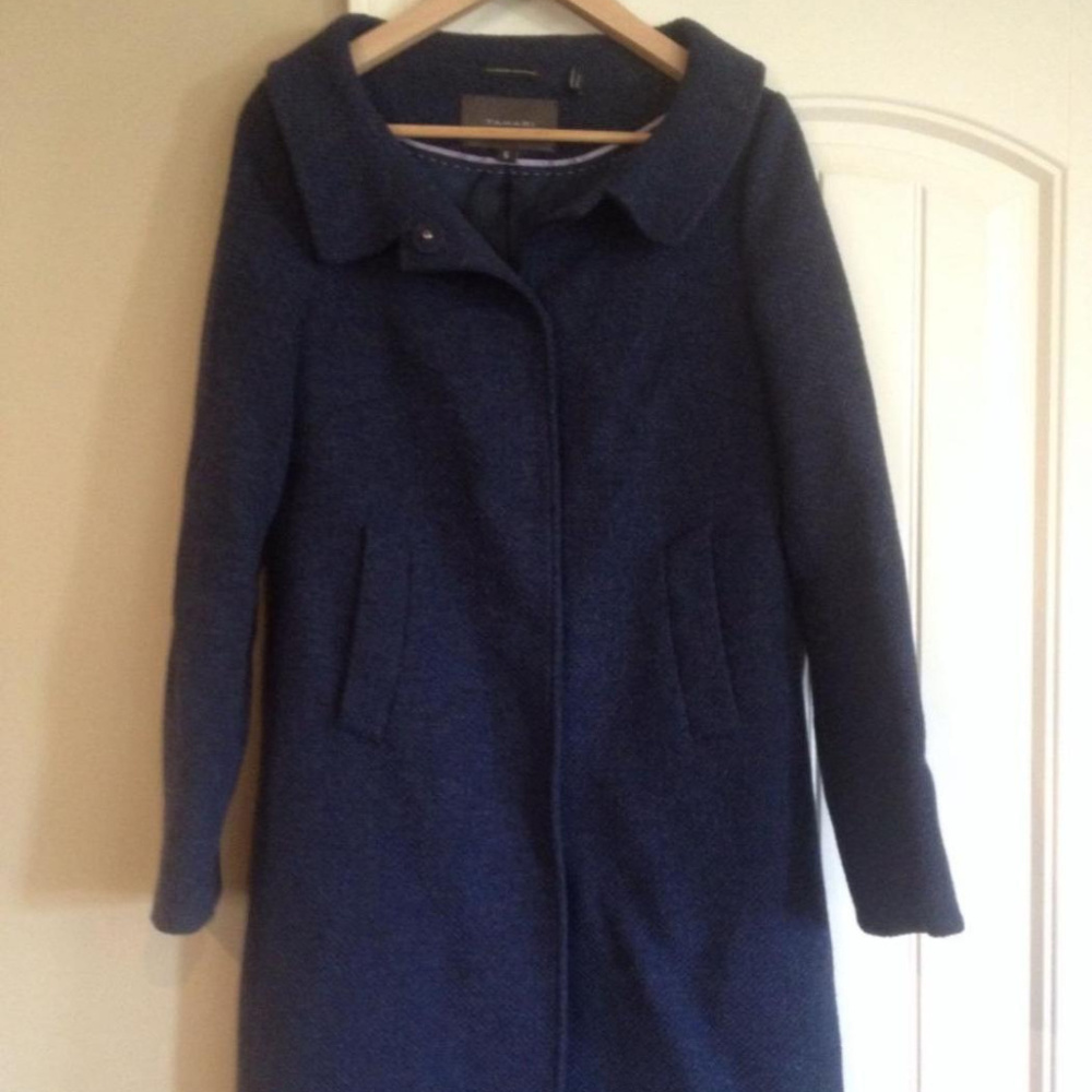 TAHARI Navy Trench PEA COAT Desgner Exclusive!!!