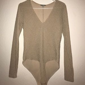 Sparkly cream body suit