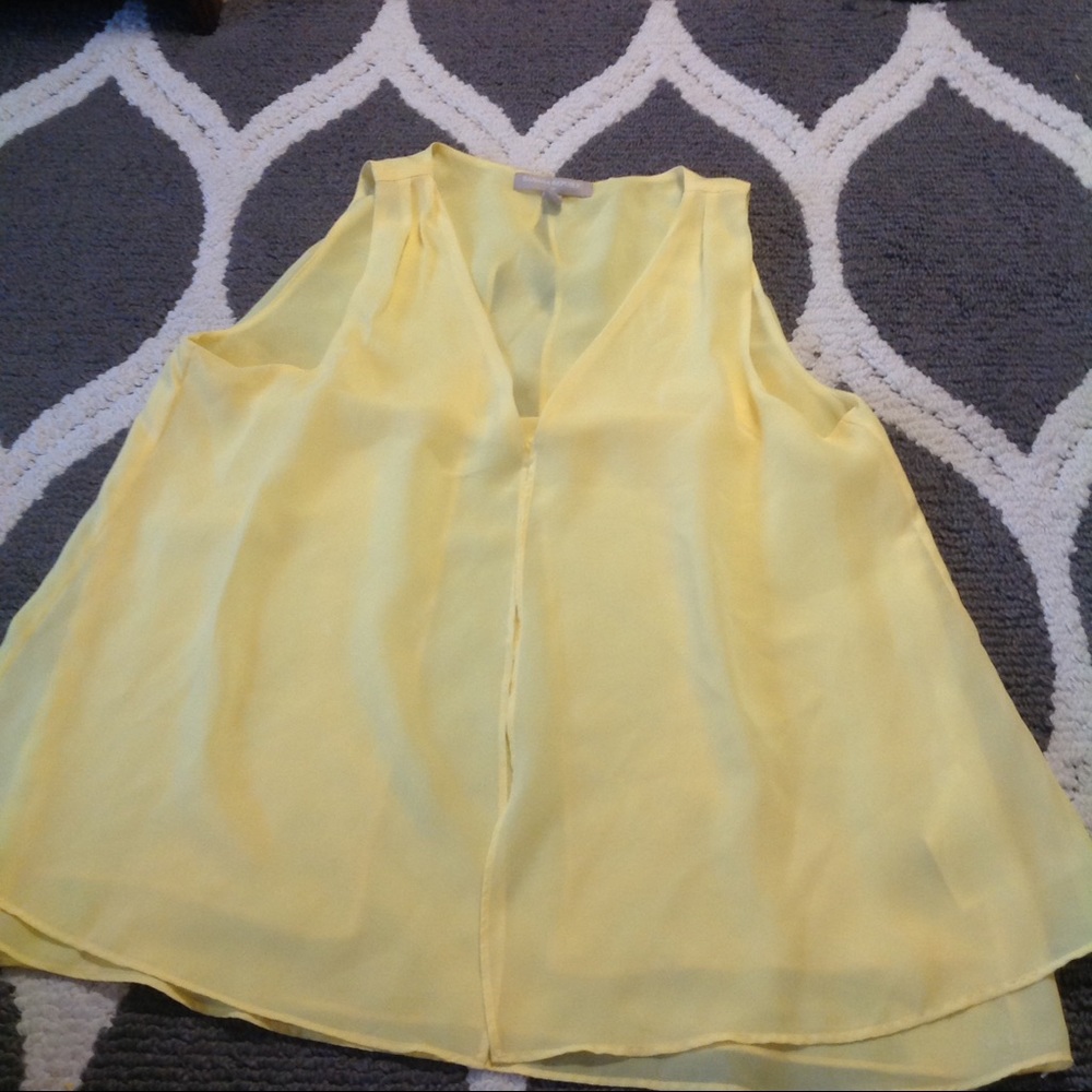 Banana Republic yellow silk tank