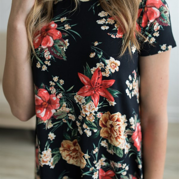 Sophie Mock Neck Floral Dress - Picture 2 of 2