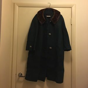 Women's Sycamore VINTAGE Green WOOL coat size M/L