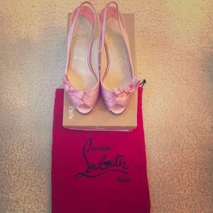 Pink Satin Christian Louboutin