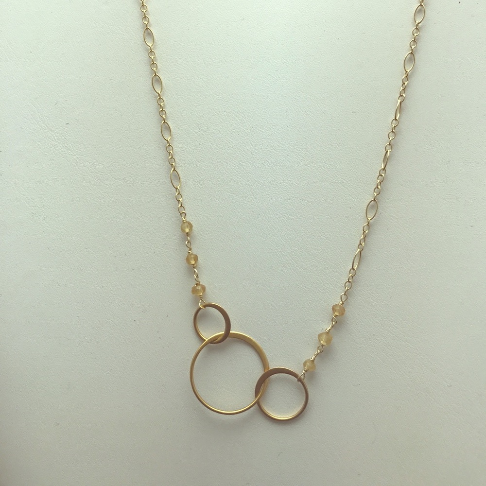 Citrine vermeil necklace.