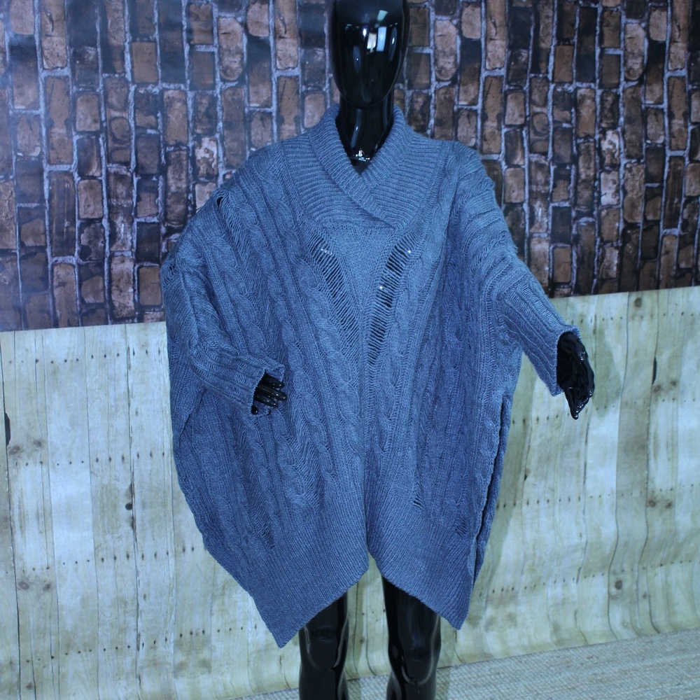 Wool Knitted Poncho