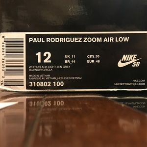 nike “Paul Rodriguez Zoom Air Low”