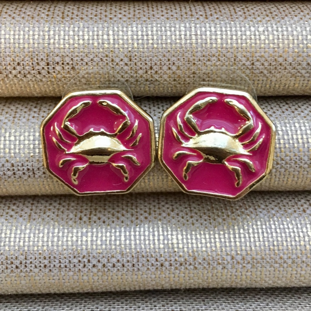 💗💗Lilly Pulitzer Pink Crab Earrings💗💗