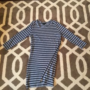 J Crew T Shirt Zipper Dress Sz S