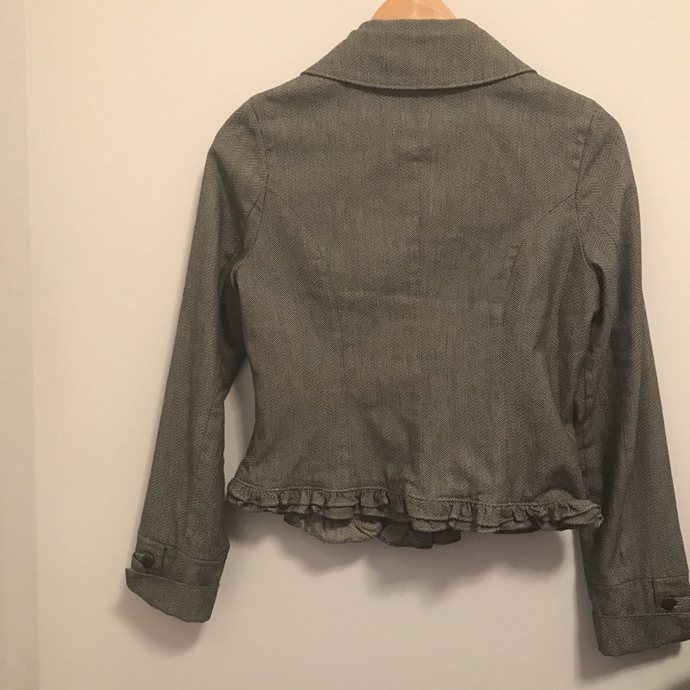 Tulle Double Breasted Blazer with Ruffles- S - Picture 4 of 8